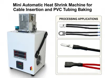 Mini automatický stroj na smršťování pro vkládání kabelů a pečení PVC hadiček JW-HST-05B Thumb
