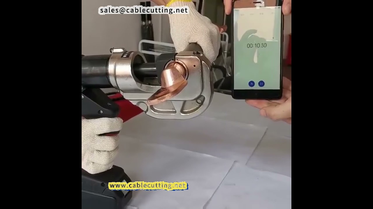Elektrické hydraulické krimpovací kleště – nabíjecí typ s H-držákem a drážkovým krimpováním