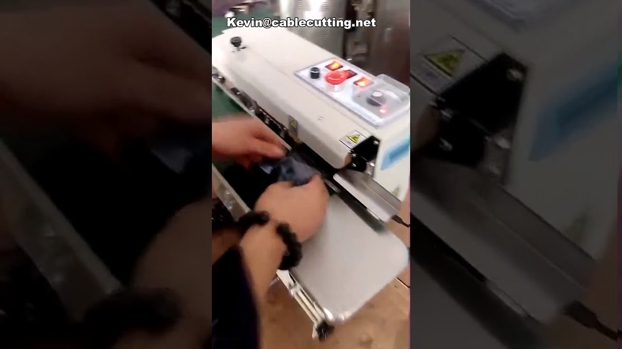 Automatický těsnicí stroj na kontinuální balení potravin do hliníkové fólie a PVC sáčků