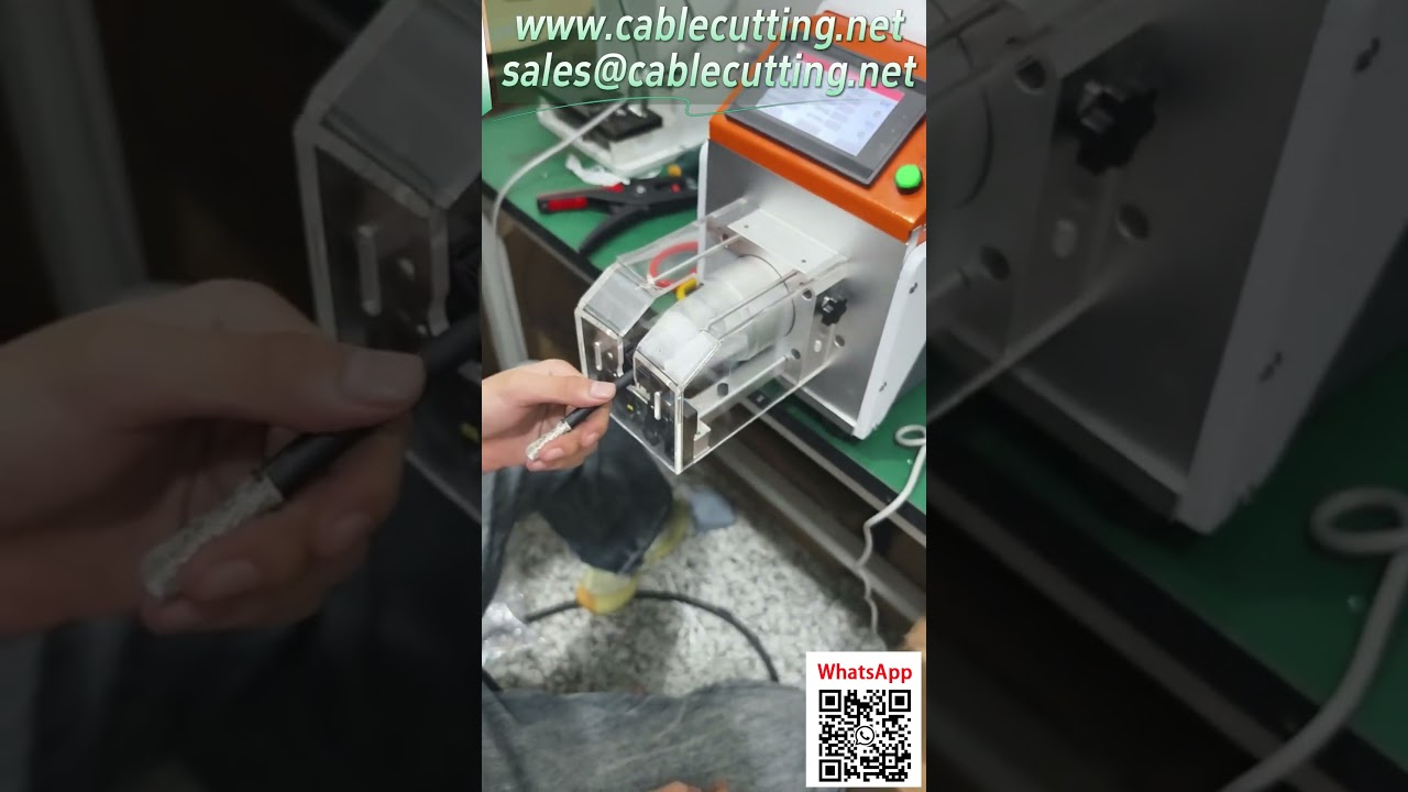 Poloautomatický rotační odizolovávač kabelů – krokový motor, dotykový displej, šetrné k jádru #zpracováníkabelů