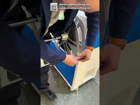 Automatický stroj na počítání metrů, řezání a navíjení lan a hadic