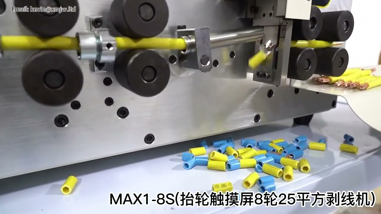 Automatický odizolovávač kabelů SWT-508 MAX-1 8S – 8kolový stroj pro dráty 0,2–25 mm²