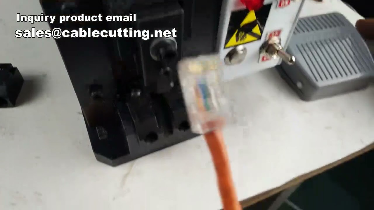 Stroj na lisování kabelů Cat6e s konektory RJ45 | Výroba síťových kabelů