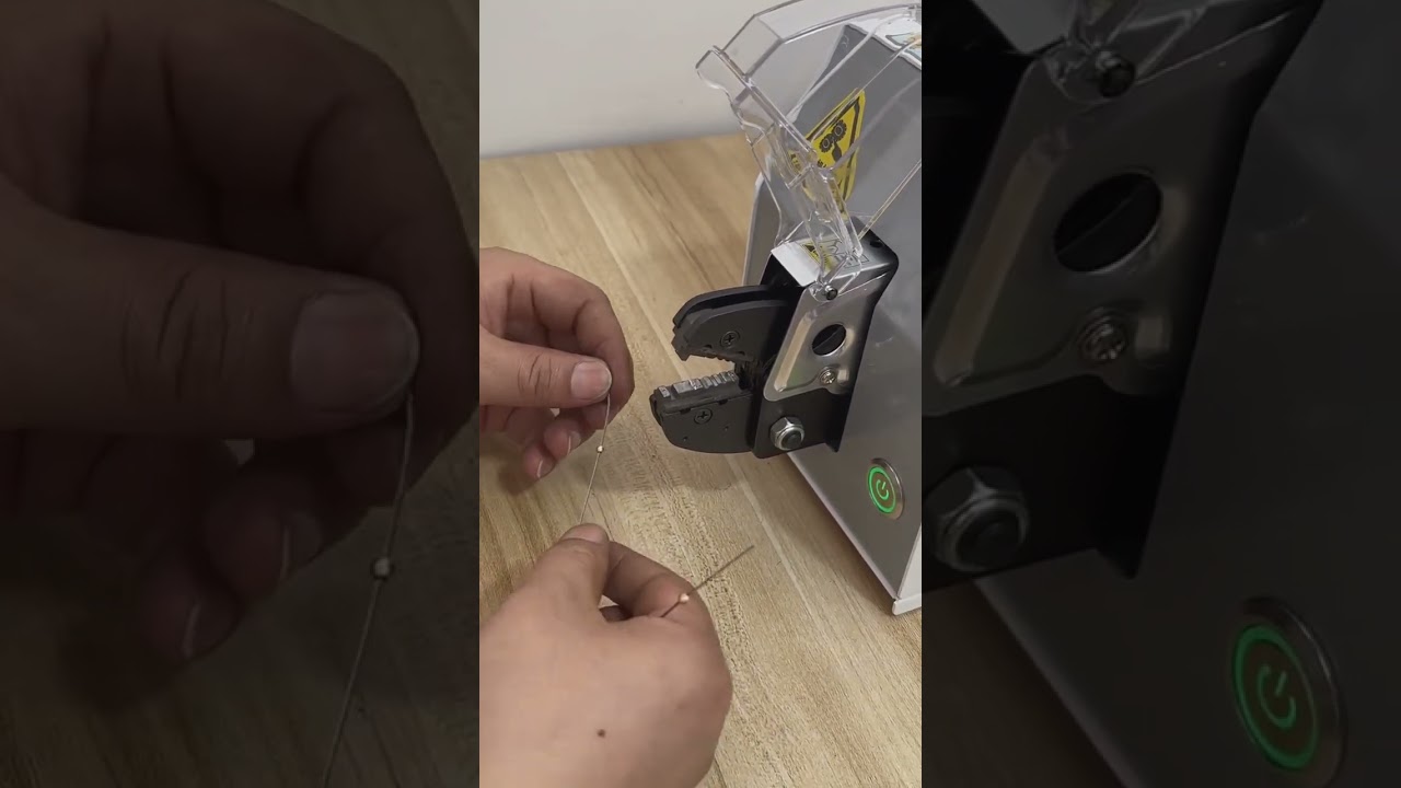 Všestranný elektrický krimpovací stroj na svorky s vlastní matricí pro krimpování kovových kuliček #továrna