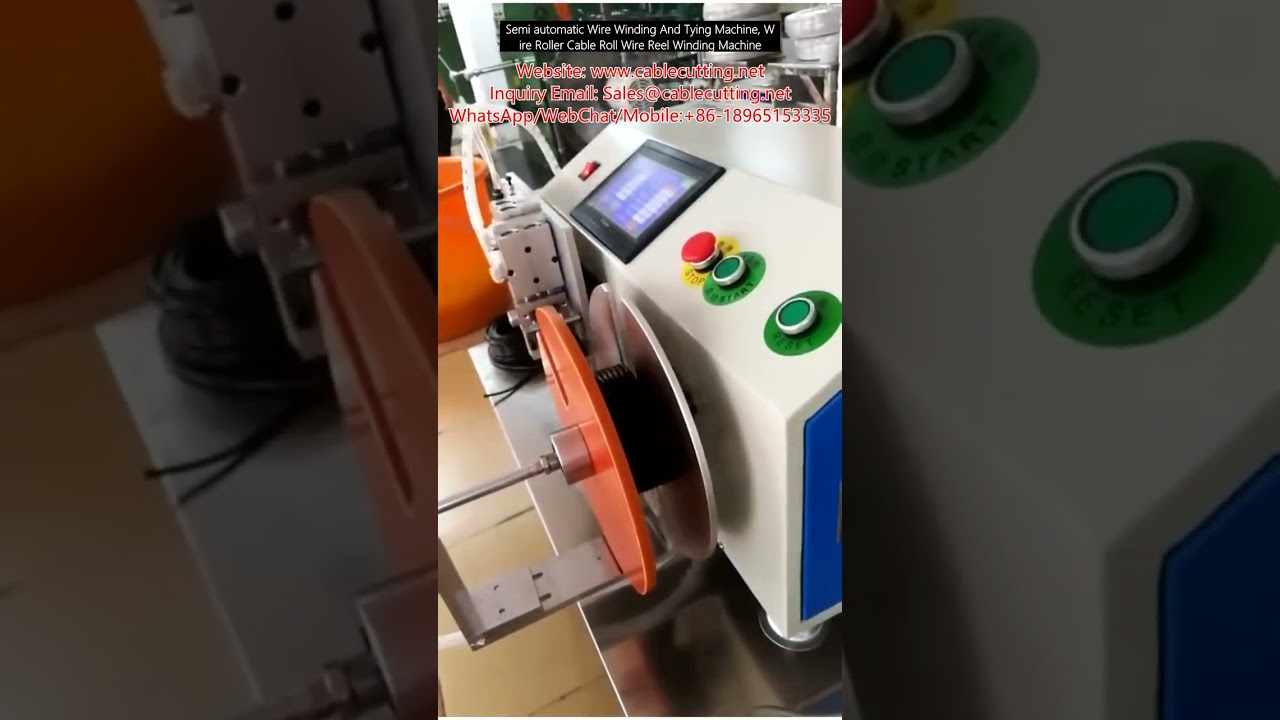 Poloautomatický stroj na navíjení a vázání drátů | Profesionální navíječ kabelů a cívek