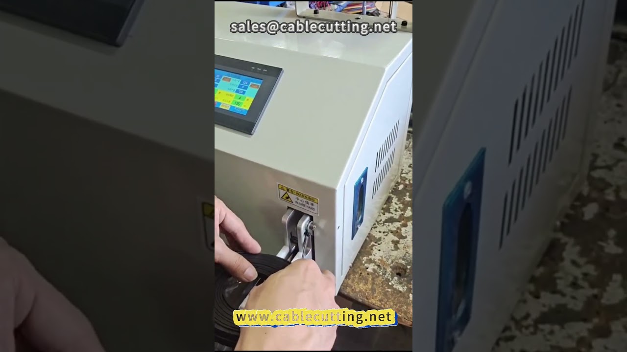 52 - Stroj na navíjení plochých síťových kabelů | Automatické navíjení a vázání plochých vodičů