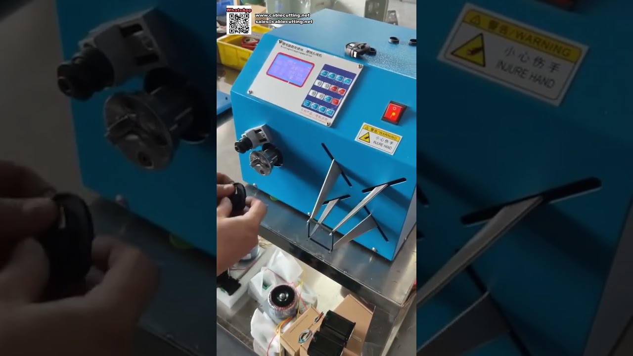 Stroj na roztahování pryžových kroužků — funkce navíjení drátu