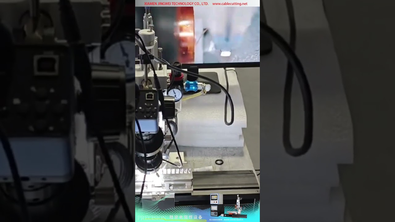 Automatický odporový svářecí stroj — Smaltovaný drát zapalovací cívky na pin