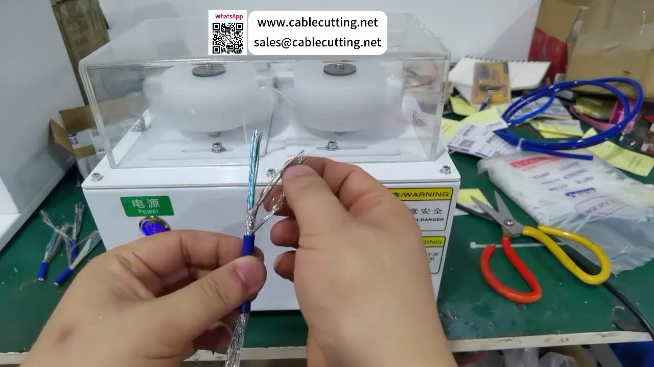 Shielding Wire Untwisting Machine  High Speed Braided Shield Brushing for New Energy Cables Tool