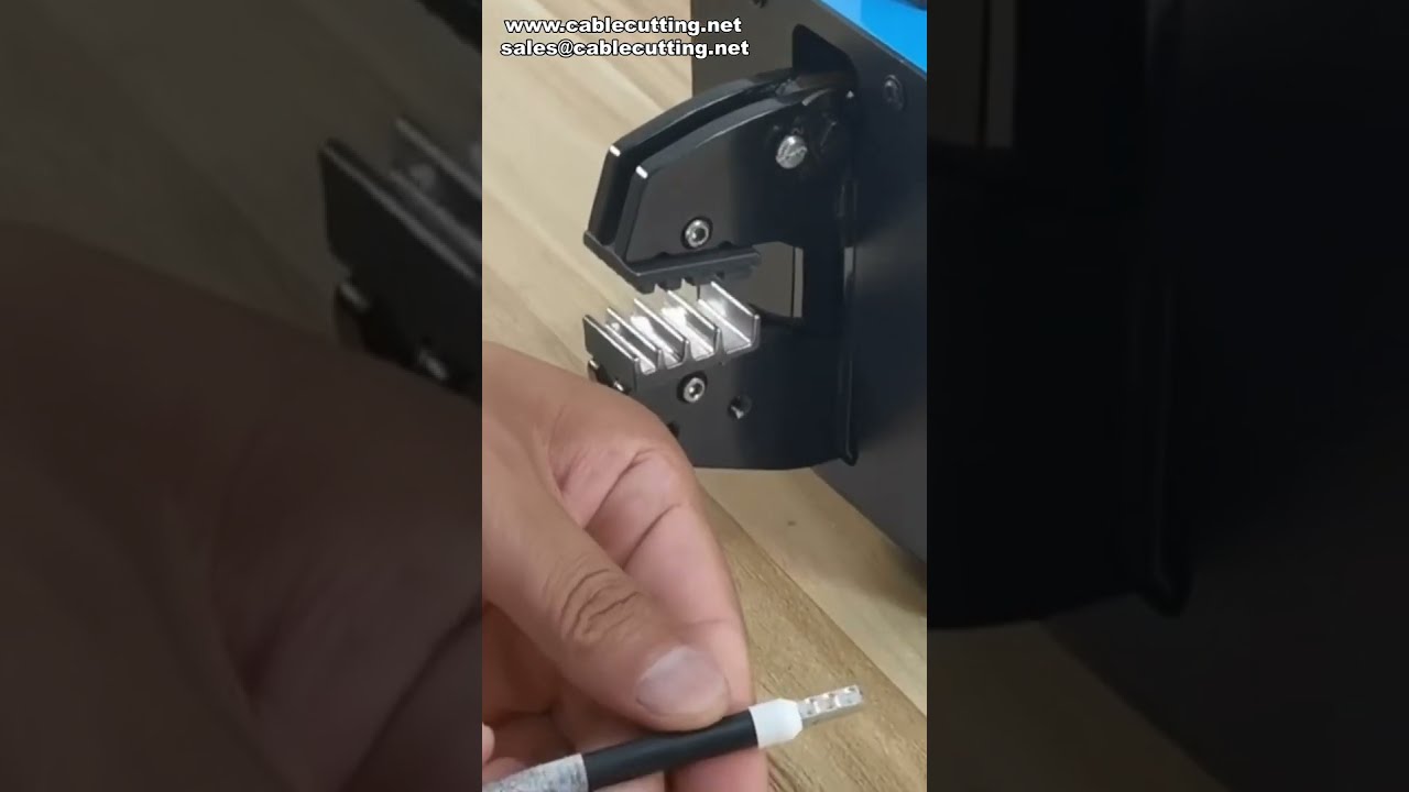 Pneumatický krimpovací stroj na vodiče – ukázka krimpování trubkových koncovek #továrna #stroj #diy